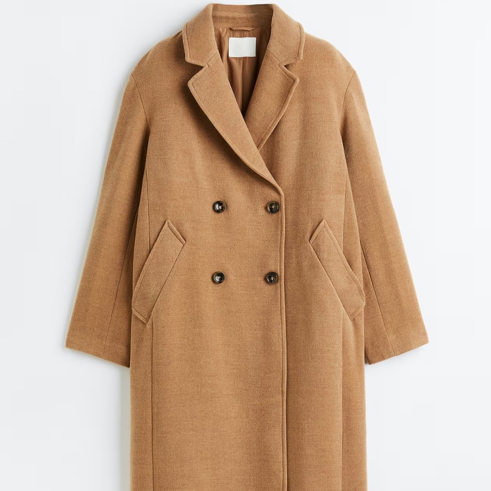 H&M Double Breasted Coat - Beige